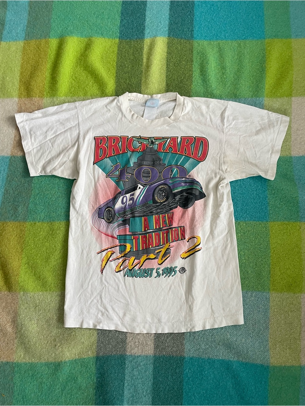 Vintage 1995 NASCAR Bricksyard 400 race tee #nascar #racing